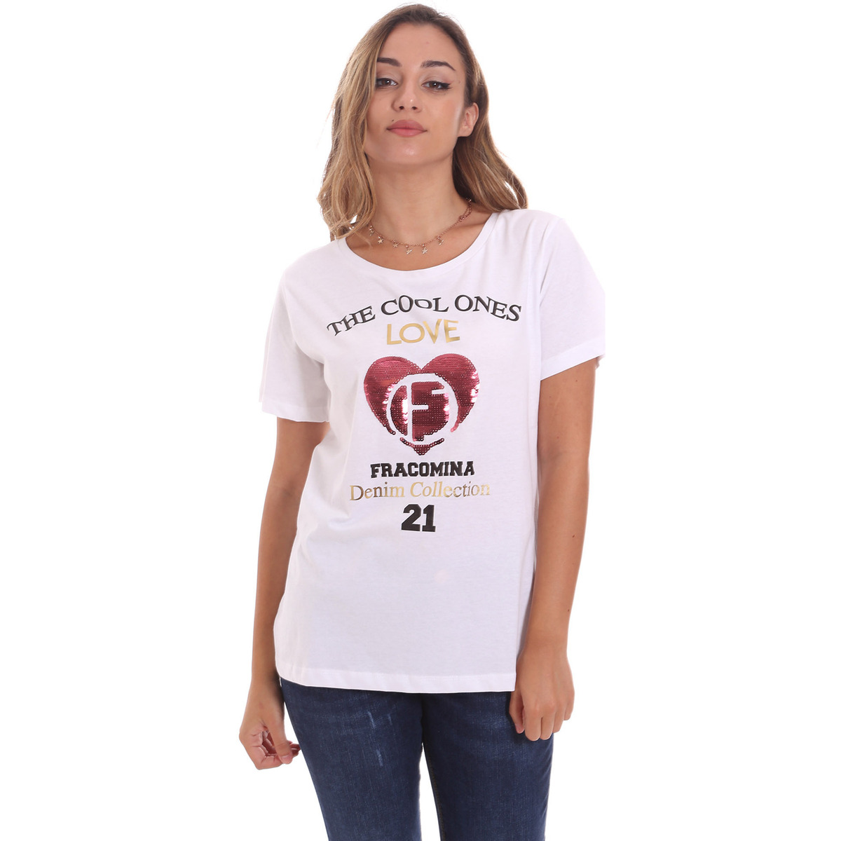 T-shirt με κοντά μανίκια Fracomina FP21ST3023J40013
