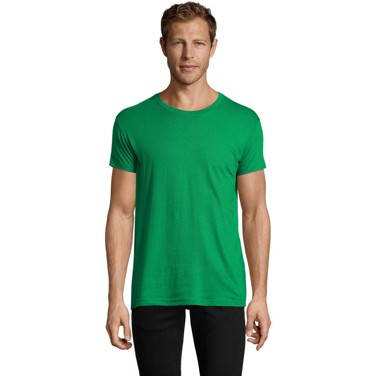 Υφασμάτινα Άνδρας T-shirt με κοντά μανίκια Sols REGENT FIT CAMISETA MANGA CORTA Green