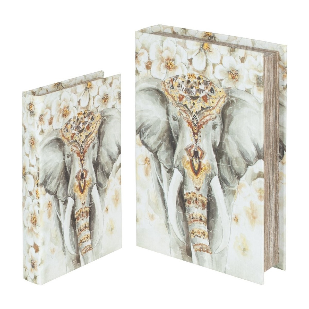 Σπίτι Καλάθια / κουτιά Signes Grimalt Κιβώτια Βιβλίων Ελέφαντα Set 2U Multicolour