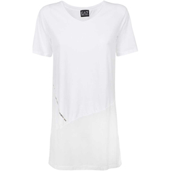 Υφασμάτινα Γυναίκα T-shirt με κοντά μανίκια Ea7 Emporio Armani 3KTT36 TJ4PZ λευκό