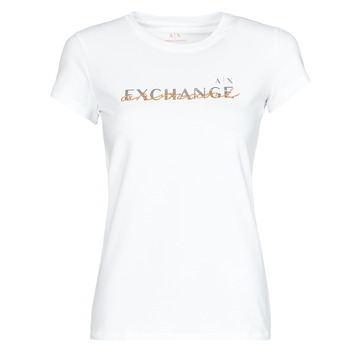 Υφασμάτινα Γυναίκα T-shirt με κοντά μανίκια Armani Exchange 3LYTKD Άσπρο
