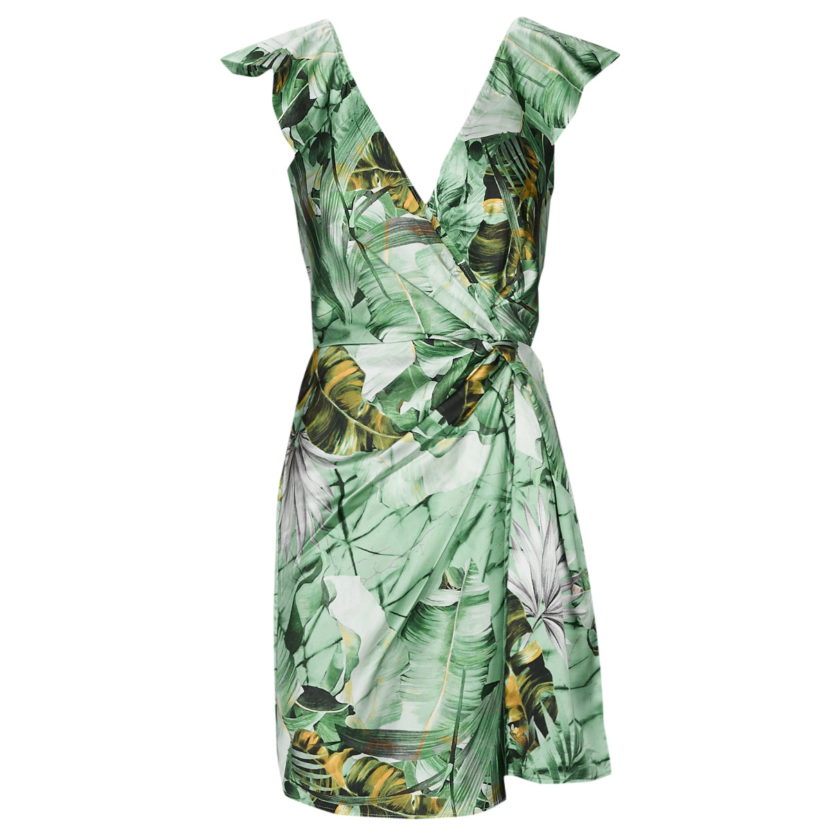 Υφασμάτινα Γυναίκα Κοντά Φορέματα Guess OLIVIA DRESS Μπλέ / Multicolour