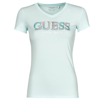 Υφασμάτινα Γυναίκα T-shirt με κοντά μανίκια Guess SS VN TRINE TEE Μπλέ