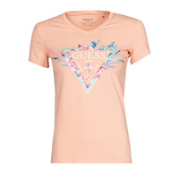 Υφασμάτινα Γυναίκα T-shirt με κοντά μανίκια Guess SS VN KATHE TEE Ροζ