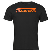 Υφασμάτινα Άνδρας T-shirt με κοντά μανίκια Guess SS BSC INTL LOGO TEE Black / Orange