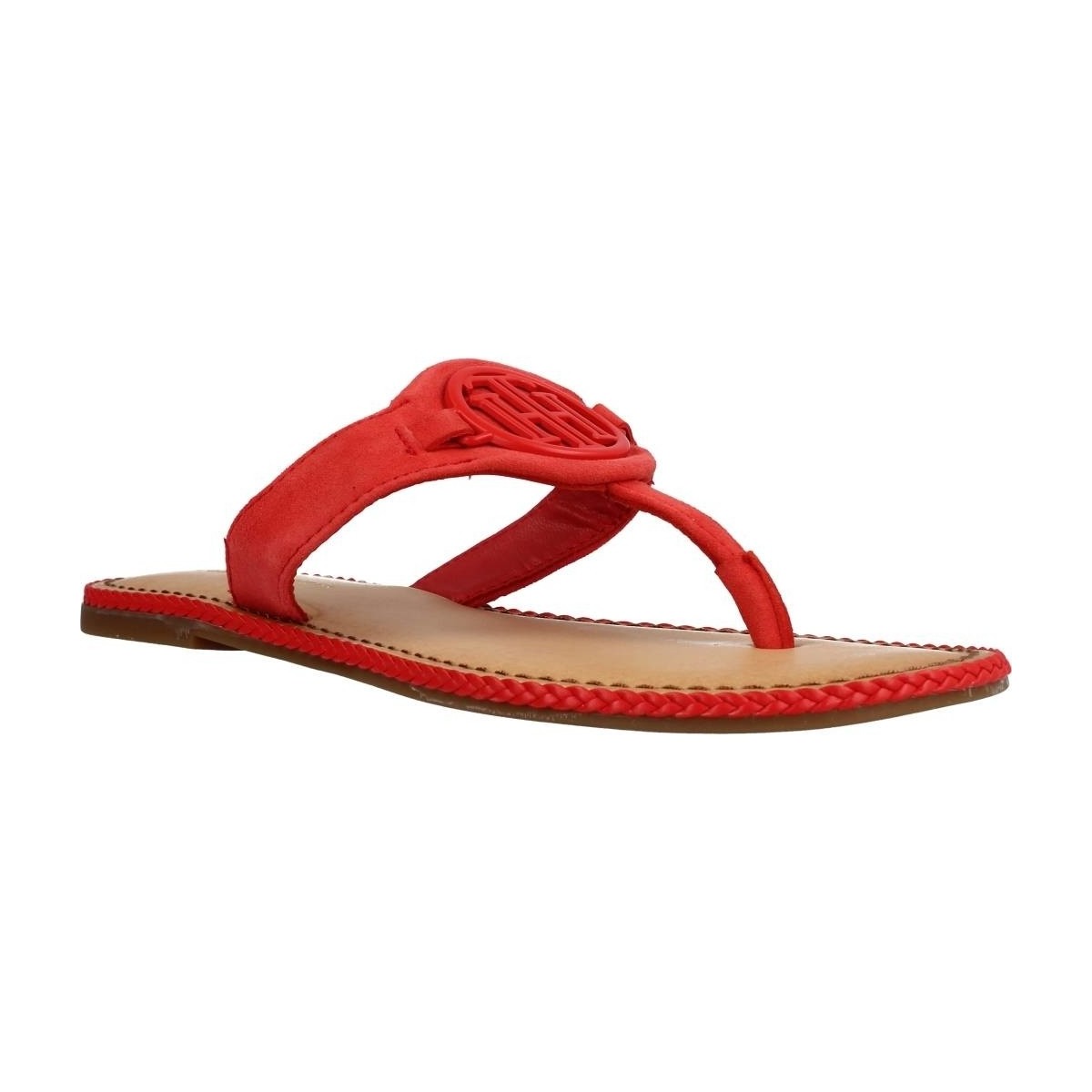 Παπούτσια Γυναίκα Σανδάλια / Πέδιλα Tommy Hilfiger ESSENTIAL HARDWARE FLAT Red