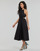 Υφασμάτινα Γυναίκα Μακριά Φορέματα MICHAEL Michael Kors HALTER CTN MIDI DRESS Black