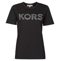Υφασμάτινα Γυναίκα T-shirt με κοντά μανίκια MICHAEL Michael Kors GROMMET KORS TEE Black