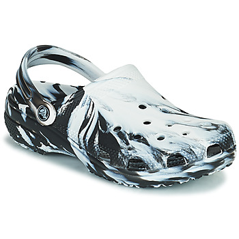 Crocs CLASSIC MARBLED CLOG Black / Άσπρο