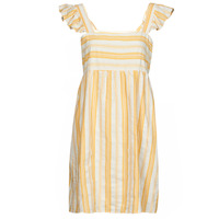 Υφασμάτινα Γυναίκα Κοντά Φορέματα Betty London BELLEGAMBE Yellow / Άσπρο