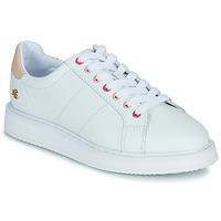 Παπούτσια Γυναίκα Χαμηλά Sneakers Lauren Ralph Lauren ANGELINE II Άσπρο / Ροζ