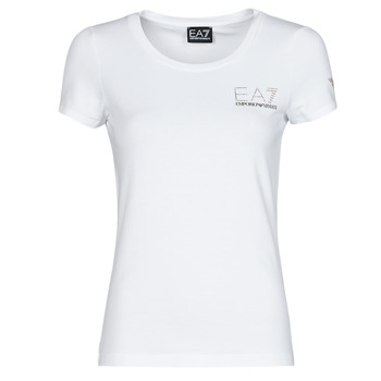 Υφασμάτινα Γυναίκα T-shirt με κοντά μανίκια Emporio Armani EA7 TROLOPA Άσπρο