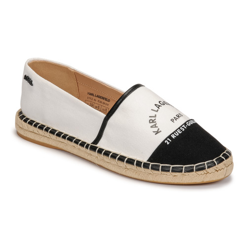 Παπούτσια Γυναίκα Εσπαντρίγια Karl Lagerfeld KAMINI Maison Logo Slip On Ivory / Black