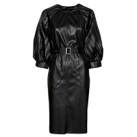 Υφασμάτινα Γυναίκα Κοντά Φορέματα Karl Lagerfeld FAUX LEATHER DRESS Black