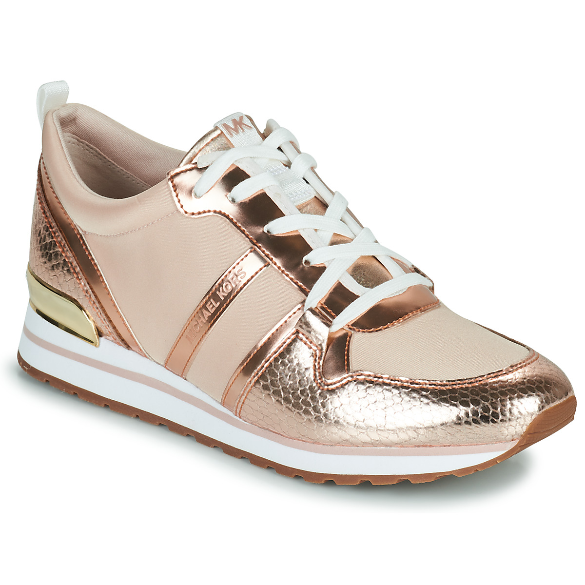 Παπούτσια Γυναίκα Χαμηλά Sneakers MICHAEL Michael Kors DASH TRAINER Ροζ / Nude / Ροζ / Χρυσο