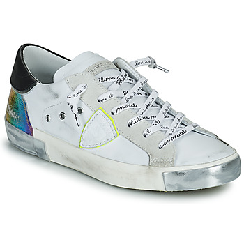 Παπούτσια Γυναίκα Χαμηλά Sneakers Philippe Model PRSX LOW WOMAN Άσπρο / Argenté / Multicolour