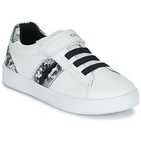Παπούτσια Κορίτσι Χαμηλά Sneakers Geox J DJROCK GIRL B Άσπρο / Black