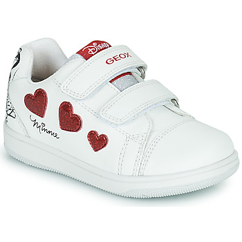 Παπούτσια Κορίτσι Χαμηλά Sneakers Geox B NEW FLICK GIRL Άσπρο / Red