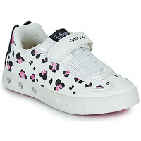 Παπούτσια Κορίτσι Χαμηλά Sneakers Geox J SKYLIN GIRL Άσπρο / Black / Ροζ