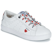 Παπούτσια Κορίτσι Χαμηλά Sneakers Geox J KATHE GIRL Άσπρο / Red