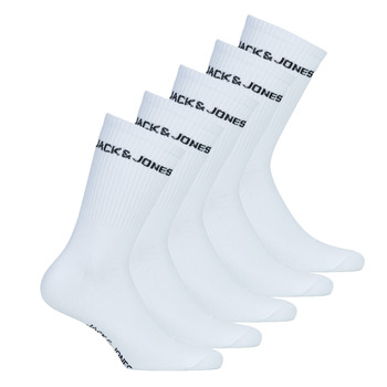 Εσώρουχα Άνδρας High socks Jack & Jones JACBASIC LOGO TENNIS X5 Άσπρο