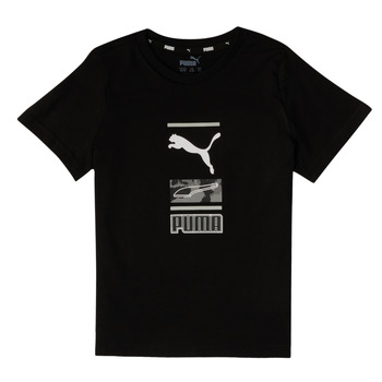 Υφασμάτινα Αγόρι T-shirt με κοντά μανίκια Puma ALPHA GRAPHIC TEE Black