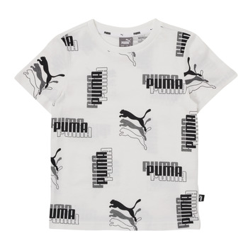 Υφασμάτινα Αγόρι T-shirt με κοντά μανίκια Puma PUMA POWER AOP TEE Άσπρο