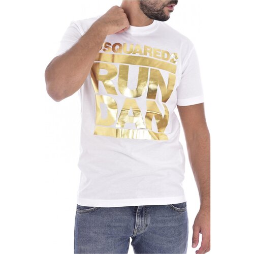 Υφασμάτινα Άνδρας T-shirt με κοντά μανίκια Dsquared S74GD0445 Άσπρο