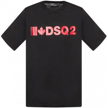 Υφασμάτινα Άνδρας T-shirt με κοντά μανίκια Dsquared S74GD0568 Black