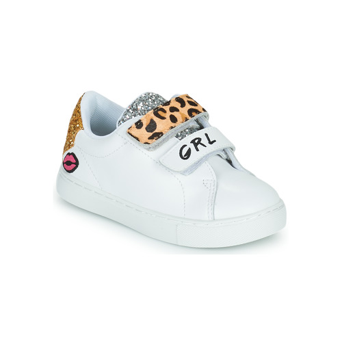 Παπούτσια Κορίτσι Χαμηλά Sneakers Bons baisers de Paname MINI EDITH GRL PWR Άσπρο / Leopard