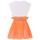 Υφασμάτινα Κορίτσι Κοντά Φορέματα Billieblush ANDORRE Άσπρο / Orange