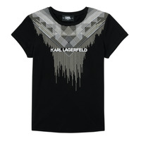 Υφασμάτινα Κορίτσι T-shirt με κοντά μανίκια Karl Lagerfeld UAS Black