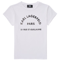 Υφασμάτινα Κορίτσι T-shirt με κοντά μανίκια Karl Lagerfeld UNIFOMISE Άσπρο