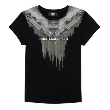 Υφασμάτινα Κορίτσι T-shirt με κοντά μανίκια Karl Lagerfeld UNITEDE Black