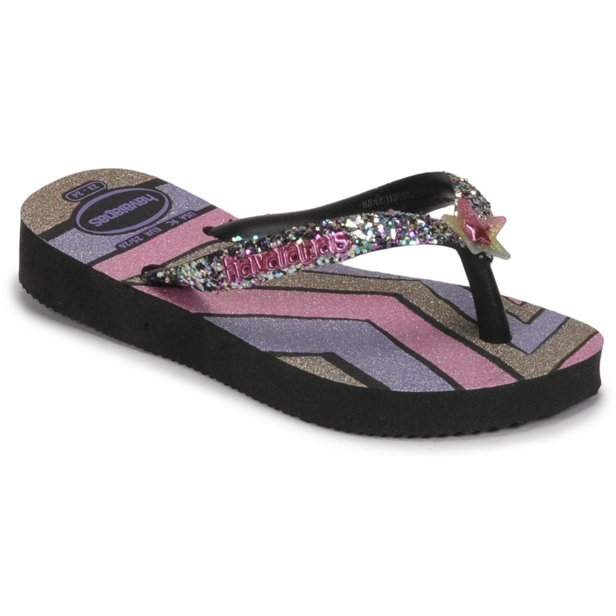 Παπούτσια Κορίτσι Σαγιονάρες Havaianas KIDS SLIM GLITTER TRENDY Ροζ / Black / Violet
