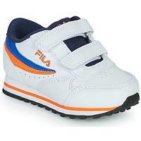 Παπούτσια Αγόρι Χαμηλά Sneakers Fila ORBIT VELCRO tdl Άσπρο / Μπλέ / Orange