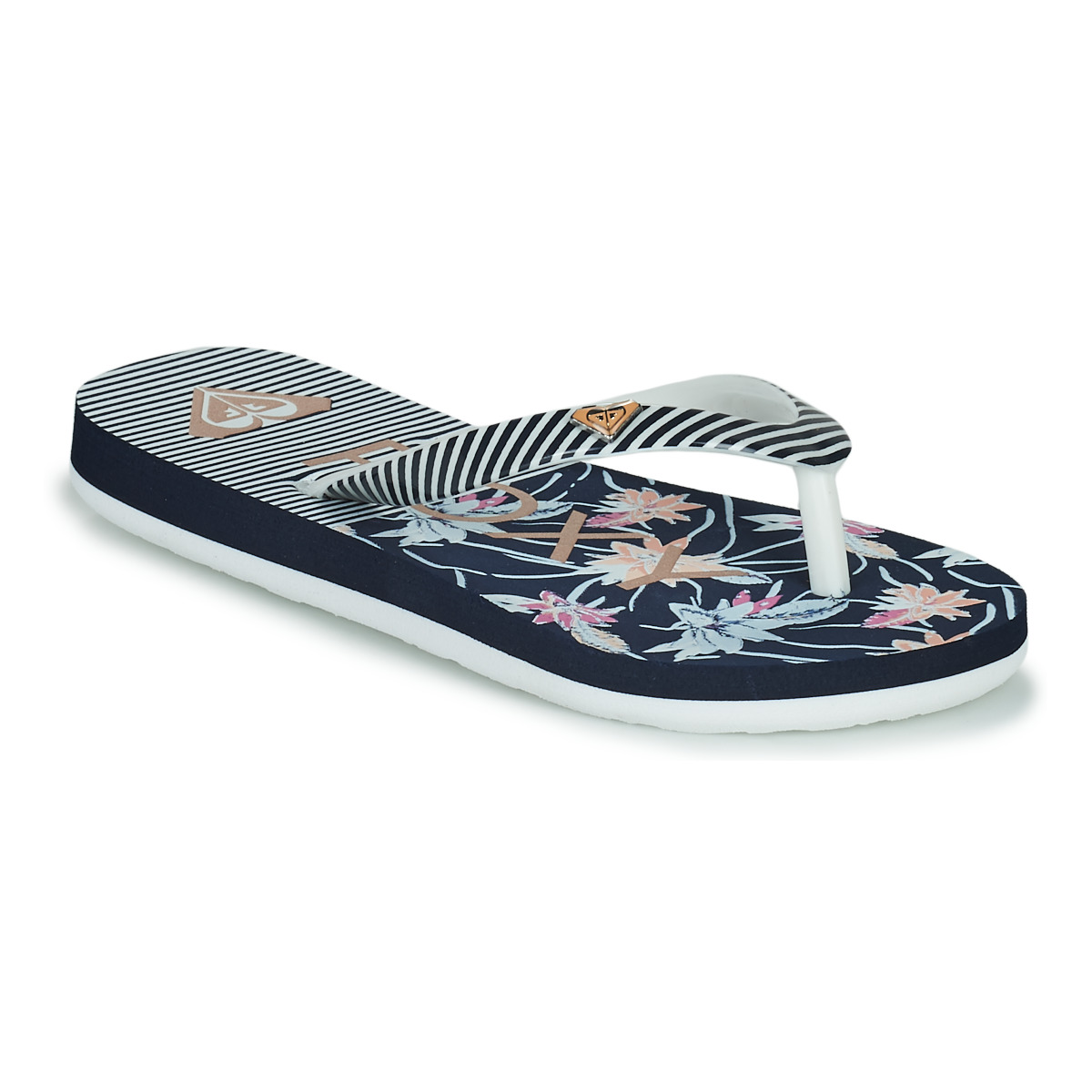Παπούτσια Κορίτσι Σαγιονάρες Roxy RG PEBBLES VII Marine / Άσπρο