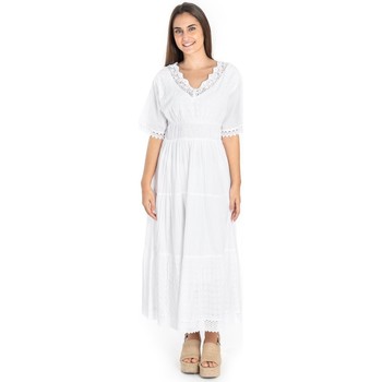 Υφασμάτινα Γυναίκα Μακριά Φορέματα Isla Bonita By Sigris Φόρεμα Blanco