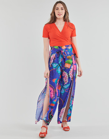 Υφασμάτινα Γυναίκα Παντελόνες / σαλβάρια Desigual PANT_LESLIE Μπλέ / Multicolour