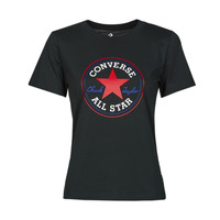 Υφασμάτινα Γυναίκα T-shirt με κοντά μανίκια Converse Chuck Patch Classic Tee Converse / Μαυρο / Multi