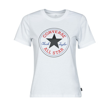 Υφασμάτινα Γυναίκα T-shirt με κοντά μανίκια Converse Chuck Patch Classic Tee Ασπρό
