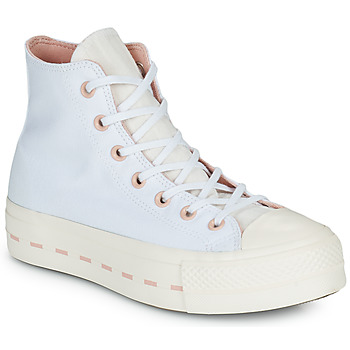 Παπούτσια Γυναίκα Ψηλά Sneakers Converse Chuck Taylor All Star Lift Crafted Folk Hi Άσπρο / Ροζ