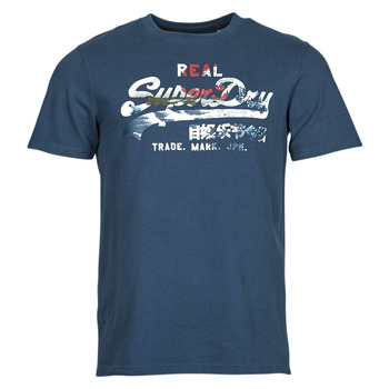 Υφασμάτινα Άνδρας T-shirt με κοντά μανίκια Superdry VINTAGE VL NARRATIVE TEE Mπλε / Bottle