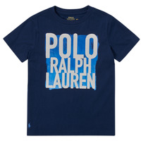 Υφασμάτινα Αγόρι T-shirt με κοντά μανίκια Polo Ralph Lauren TOUNIADO Marine