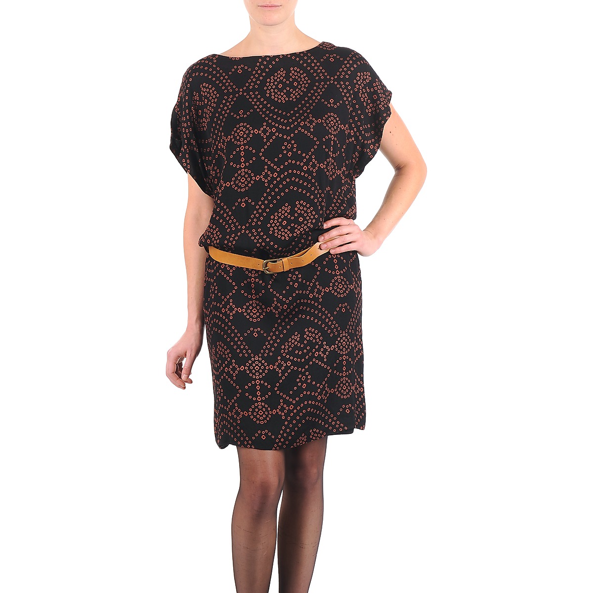 Υφασμάτινα Γυναίκα Κοντά Φορέματα Antik Batik QUINN Black