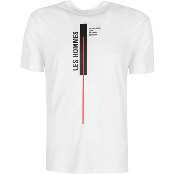 Υφασμάτινα Άνδρας T-shirt με κοντά μανίκια Les Hommes LJT201 700P | Vertical Line Άσπρο