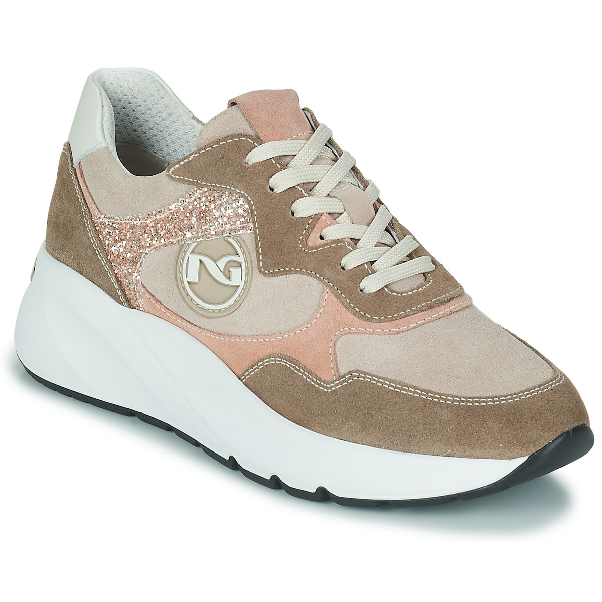 Παπούτσια Γυναίκα Χαμηλά Sneakers NeroGiardini E218040D-501 Brown / Ροζ