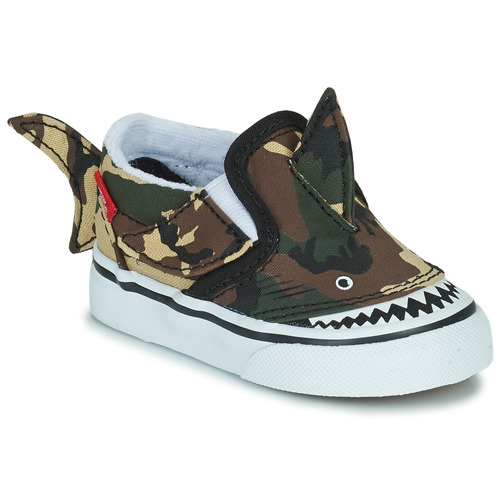 Παπούτσια Αγόρι Χαμηλά Sneakers Vans Slip-On V Shark Black / Kaki