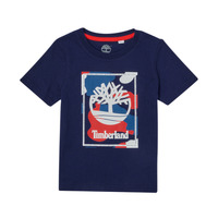Υφασμάτινα Αγόρι T-shirt με κοντά μανίκια Timberland LIONA Marine