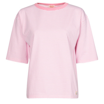 Υφασμάτινα Γυναίκα T-shirt με κοντά μανίκια Armor Lux 79240 Άσπρο / Ροζ